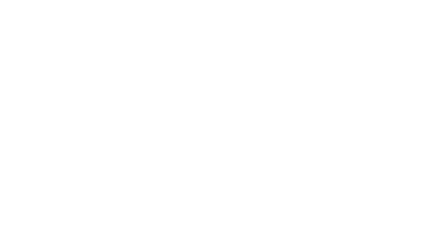 White outline illustration of a dental prosthesis, showing a set of upper teeth anchored by two implants, against a black background.